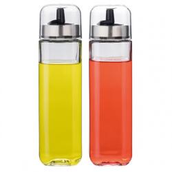 KINGHOFF 2 db-os olaj- és ecetadagoló készlet, KINGHOFF, 270 ml, 5, 2x5, 2x19, 2 cm, átlátszó (KH-1645Kinghoff)