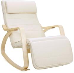 SONGMICS Hintaszék, nyírfából készült pihenő fotel, bézs (LYY010WZ01)