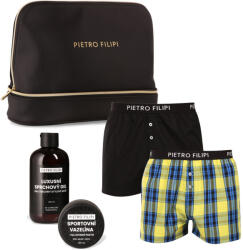 Pietro Filipi Férfi ajándék kozmetikai táska2PACK rövidnadrágok és kozmetikumok Pietro Filipi (4PJTGP1Z1) M - pepita