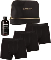 Pietro Filipi Férfi ajándék kozmetikai táska3PACK bokszeralsó és tusfürdő Pietro Filipi (5PJTBP1) XL - pepita