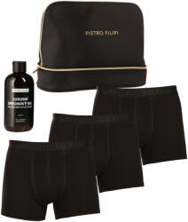 Pietro Filipi Férfi ajándék kozmetikai táska3PACK bokszeralsó és tusfürdő Pietro Filipi (5PJTBP1) M - pepita