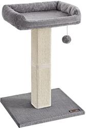 Feandrea Macskakaparó Oszlop, 40x30 cm Platformmal, Világosszürke