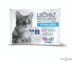 LECHAT Excellence 4x100gr Steril Kacsa-nyúl szószos falatkák
