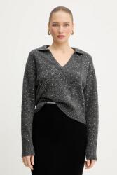 PINKO pulóver gyapjúkeverékből - szürke S - answear - 88 990 Ft