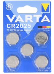VARTA lítium elem CR2025 3V 5db/csomag