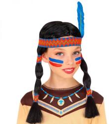 Widmann Indián lány paróka tollas fejpánttal (MOL-46933)