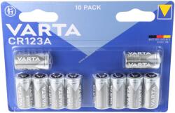 VARTA CR123A 3V 10db/csomag fényképezőgép elem Lithium