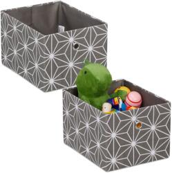Relaxdays Cutie de depozitare Relaxdays gri, set de 2 (10092984)