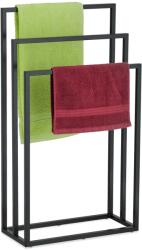 Relaxdays Suport prosoape negru Relaxdays cu 3 bare (10083733)