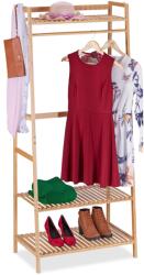 Relaxdays Suport de haine Relaxdays din bambus cu 3 rafturi (10109299)