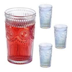Relaxdays Pahare de băut vintage Relaxdays, set de 4 (10111441) Pahar