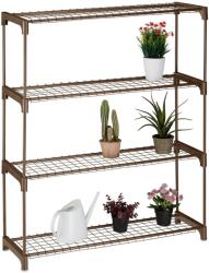 Relaxdays Suport pentru flori din metal maro Relaxdays cu 4 niveluri (10116256)