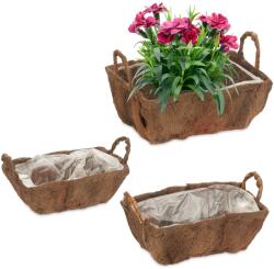 Relaxdays Set de 3 cutii cu flori pentru balcon Relaxdays (10082736)