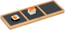Relaxdays Platou de servire Relaxdays cu farfurii de ardezie (10098793) Tava