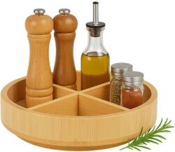 Relaxdays Platou rotativ Relaxdays din bambus (10126724) Tava