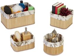 Relaxdays Coș de depozitare Relaxdays, set de 4 (10079577)