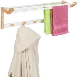 Relaxdays Suport de prosoape de perete din bambus Relaxdays (10093949)