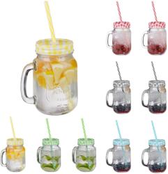 Relaxdays Pahare colorate Relaxdays cu capac, set de 10 (10087230) Pahar