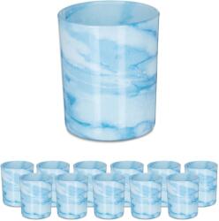 Relaxdays Pahare Relaxdays pentru lumânări tip pastilă, albastre, set de 12 (10074567) Pahar
