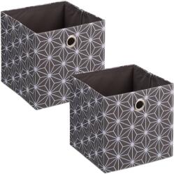 Relaxdays Cutie de depozitare Relaxdays gri, set de 2 (10092992)