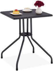 Relaxdays Masă de grădină Relaxdays cu aspect de ratan negru (10085398)