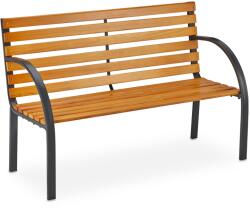 Relaxdays Bancă de grădină Relaxdays din lemn cu cadru din oțel (10064252)