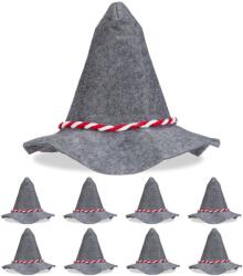 Relaxdays Pălărie Relaxdays Seppel cu șnur roșu și alb, set de 9 (10107914)