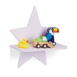 Relaxdays Raft de perete Relaxdays cu stea pentru camera copiilor (10089633) Raft