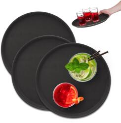 Relaxdays Set de 3 tavi rotunde Relaxdays pentru servire gastro (10088157) Tava