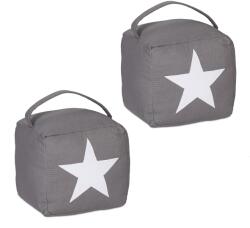 Relaxdays Set de 2 opritoare de ușă Relaxdays cu motiv stea (10102388)