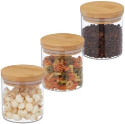 Relaxdays Set de 3 borcane Relaxdays cu capac, 500 ml (10074433)
