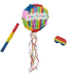 Relaxdays Set Pinata Relaxdays pentru ziua de naștere cu băț și mască (10127616)