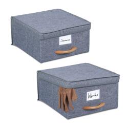 Relaxdays Cutie de depozitare Relaxdays cu capac, set de 2 (10098225)