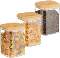 Relaxdays Set de 3 borcane Relaxdays cu capac, 900 ml (10086875)