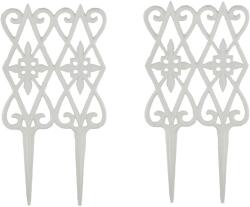 Relaxdays Gard de bordură cu motive florale Relaxdays, set de 2 (10078035)