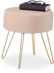 Relaxdays Scaun Relaxdays din catifea cu picioare tip ac de păr (10113820)