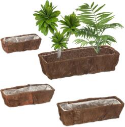 Relaxdays Set de 4 cutii cu flori Relaxdays (10083027)