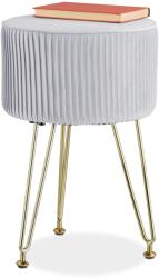 Relaxdays Scaun Relaxdays din catifea cu picioare metalice (10111362)