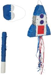 Relaxdays Set Pinata nava spatiala cu băț și mască (10125556)