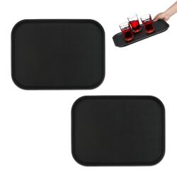 Relaxdays Set de 2 tavi de servire Relaxdays, negru (10111258) Tava