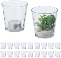 Relaxdays Pahare Relaxdays pentru lumânări tip pastilă, set de 20 (10109071)