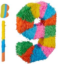 Relaxdays Pinata cu număr și băț, mască (10125423)