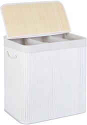 Relaxdays Coș de rufe Relaxdays din bambus cu 3 compartimente (10074133)