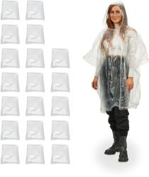 Relaxdays Poncho de ploaie de unică folosință Relaxdays, pachet de 20 (10100471)