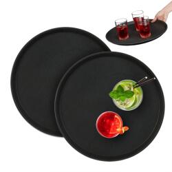 Relaxdays Tavă rotundă pentru servire Relaxdays, set de 2 (10088329) Tava