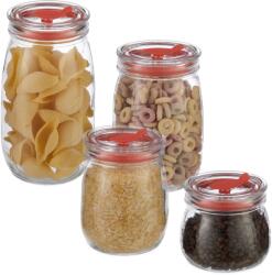 Relaxdays Set de 4 borcane Relaxdays cu capac (10066619)