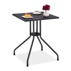 Relaxdays Masă de grădină Relaxdays cu aspect de lemn negru (10085390)