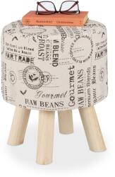 Relaxdays Otoman rotund cu husă din material textil (10068115)