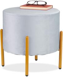 Relaxdays Scaun Relaxdays din catifea cu 4 picioare metalice (10111369)