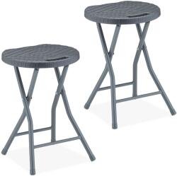 Relaxdays Set de 2 scaune pliabile din ratan Relaxdays (10087937)